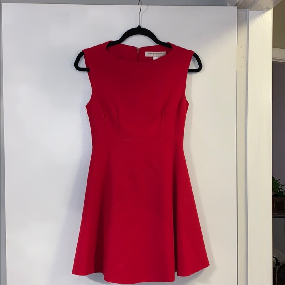 French Connection red fit and flare dress